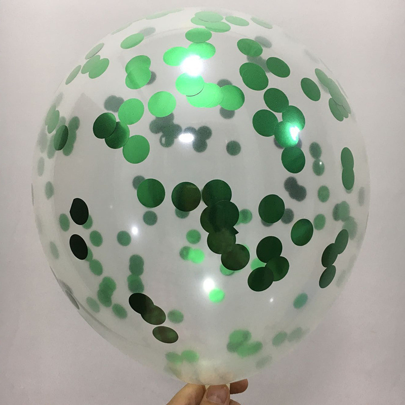 Globo Transparente de Lentejuelas de 12 Pulgadas de Látex para Día del Niño y Cumpleaños