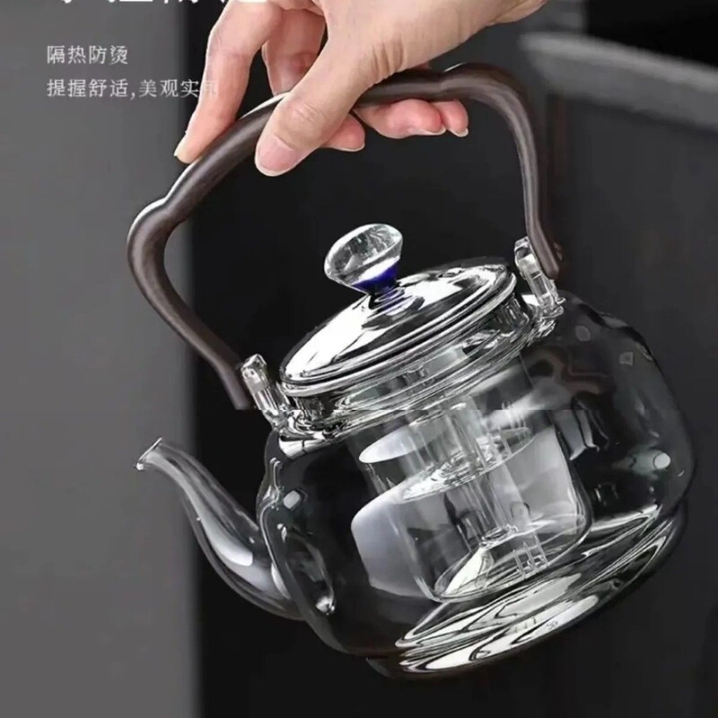 Glass Teapot Electric Ceramic Stove Tea Kettle Tea Maker Xingyun Starry Sky Handle Teapot High Borosilicate Glass Tea Set Wholesale