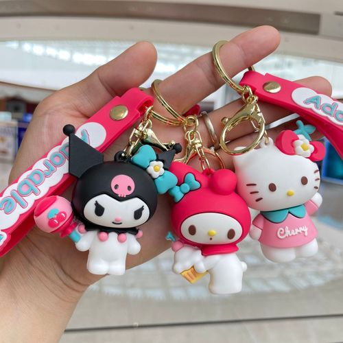 Sanrio Cherry Secret Keychain Cute Klomi School Bag Charms Car Keychain Small Gift Wholesale