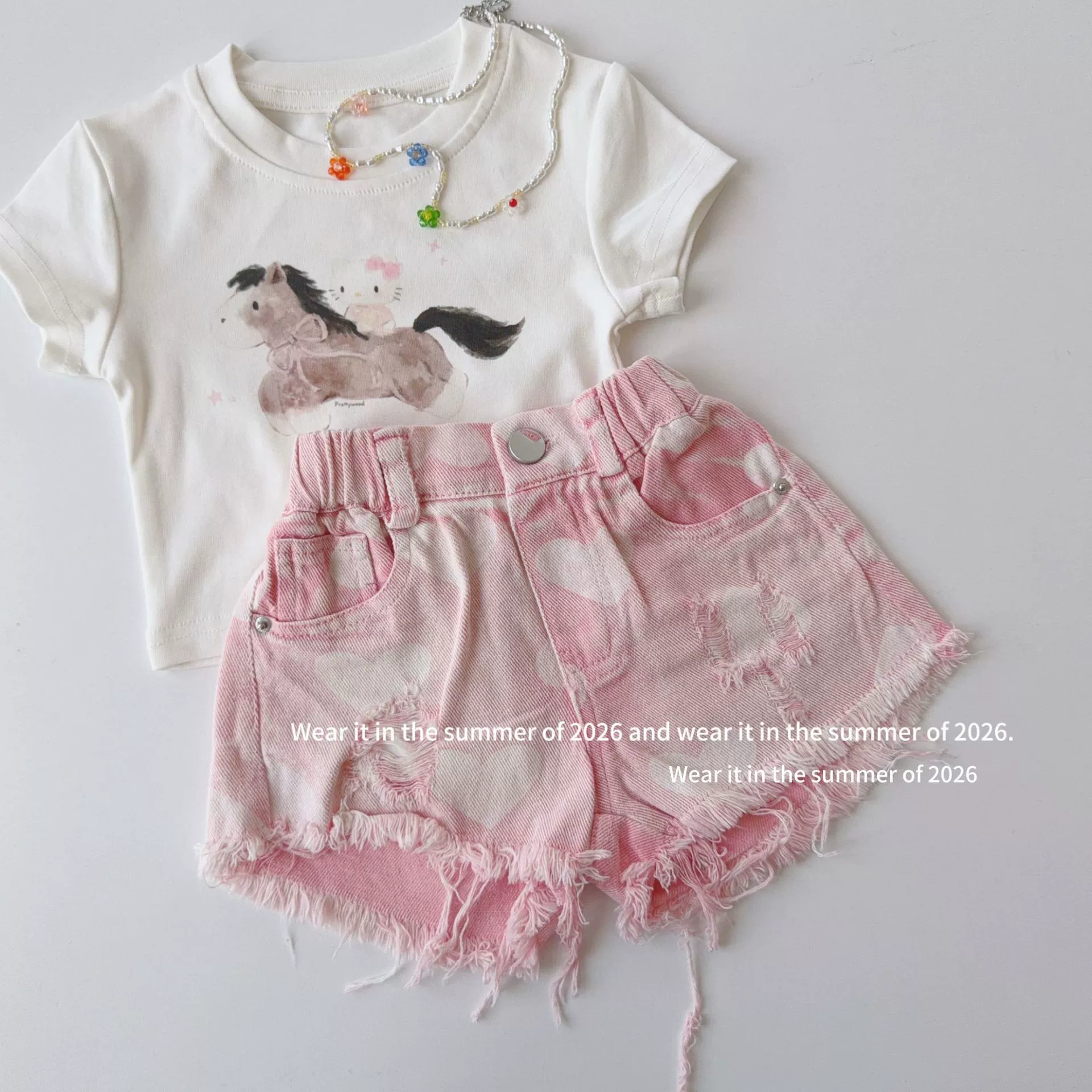 Летняя мультяшная футболка с коротким рукавом в корейском стиле oversize