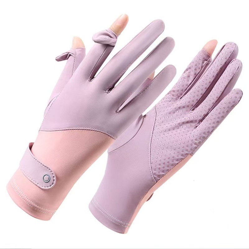 Women's Hiking And Mountaineering Gloves For Outdoor Climbing, Sun Protection, Ice Silk, Cycling, Fitness, Non-slip,_voghion.com