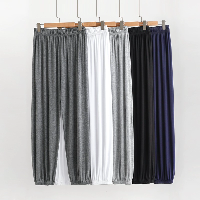 Летние модальные тонкие спортивные брюки больших размеров мужские и пожилые люди свободные летние штаны для дома от комаров
