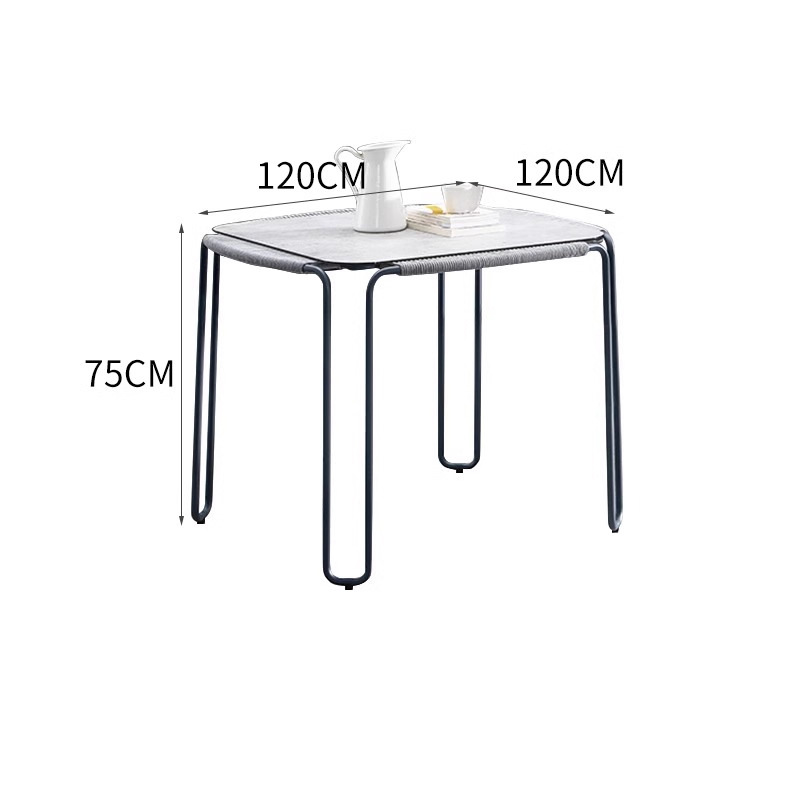Mesa cuadrada de pizarra 120 * 120 * 75cm