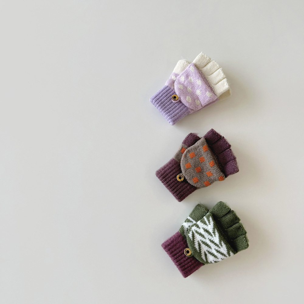 Kinder Fäustlinge Mit Klappe Warme Handschuhe Für Die Schule_voghion.com