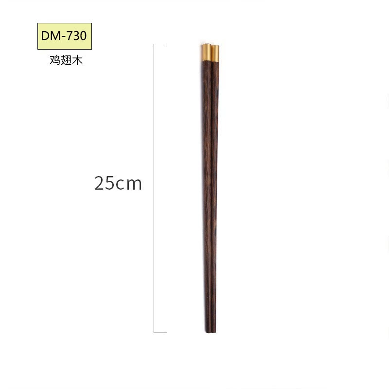 Copper chopsticks, set, long wooden tableware, Chinese style