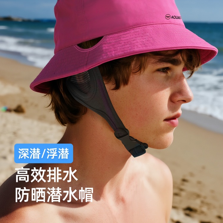 Amber Diving Hat Adult Sun Protection Fisherman Hat Drainage Breathable Anti-Uv Surfing Swimming Cap