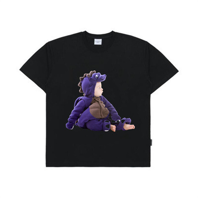 [韓国版] 2025 新韓国 ADLV 半袖ドーナツボーイ Tシャツ純綿ルーズカップルトップ女性用|undefined