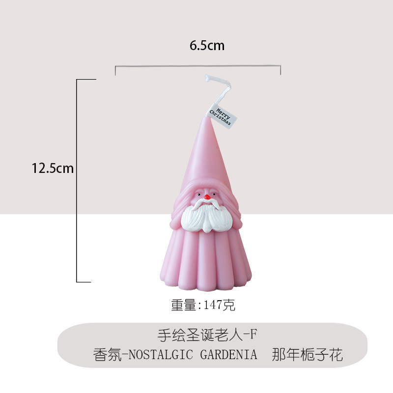 Venta caliente transfronteriza Velas en forma de Papá Noel Velas de aromaterapia navideña Adornos decorativos lindos recuerdos al por mayor