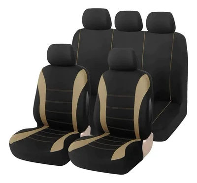 Universal seat cover – Factory Large Stock Available - beige-2-piece-set-single-seat-in-front-row