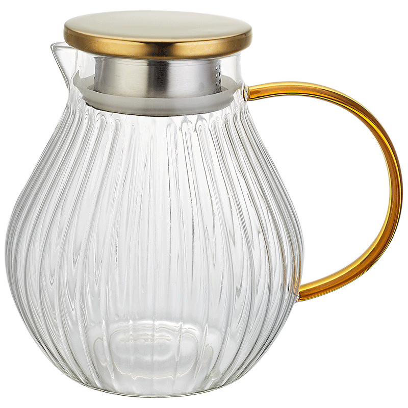 Teapot for home use, capacious iced tea, glass set