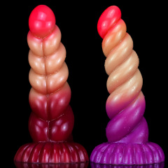 Gradient Color Braided Shape Female Anal Plug Male Anal Dilator Female Simulation Penis Adult Sex Toys New Product