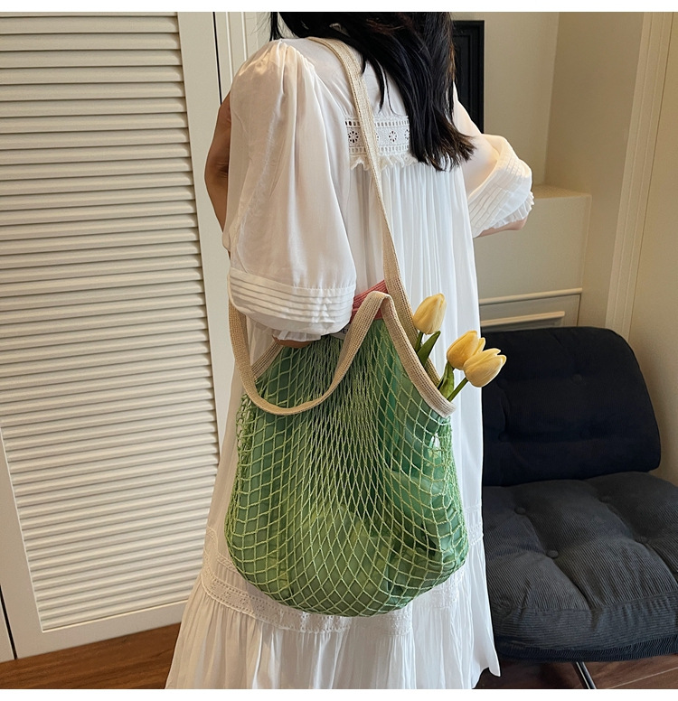 Lazy style large bag Women's 2025 new trendy and versatile single-shoulder bag with large capacity hollowed-out tote bag undefined