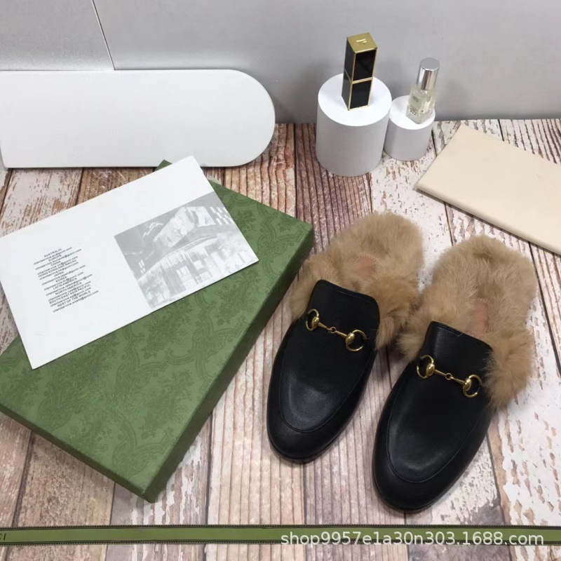 G家毛毛拖鞋女外穿秋冬季拖鞋女外穿穆勒鞋懒人平底网红包头半拖|undefined