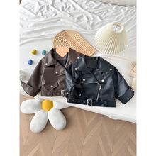 女童韩版皮衣春秋新款机车短款夹克外套时尚儿童皮衣宝宝外套2601