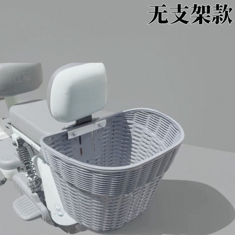 电动车后置车筐电动摩托车后尾挂篮置物车篓后用靠背菜篮子|undefined