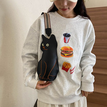 跨境少女风个性造型猫咪可爱女士胸包2023新韩版街拍斜挎女士包潮