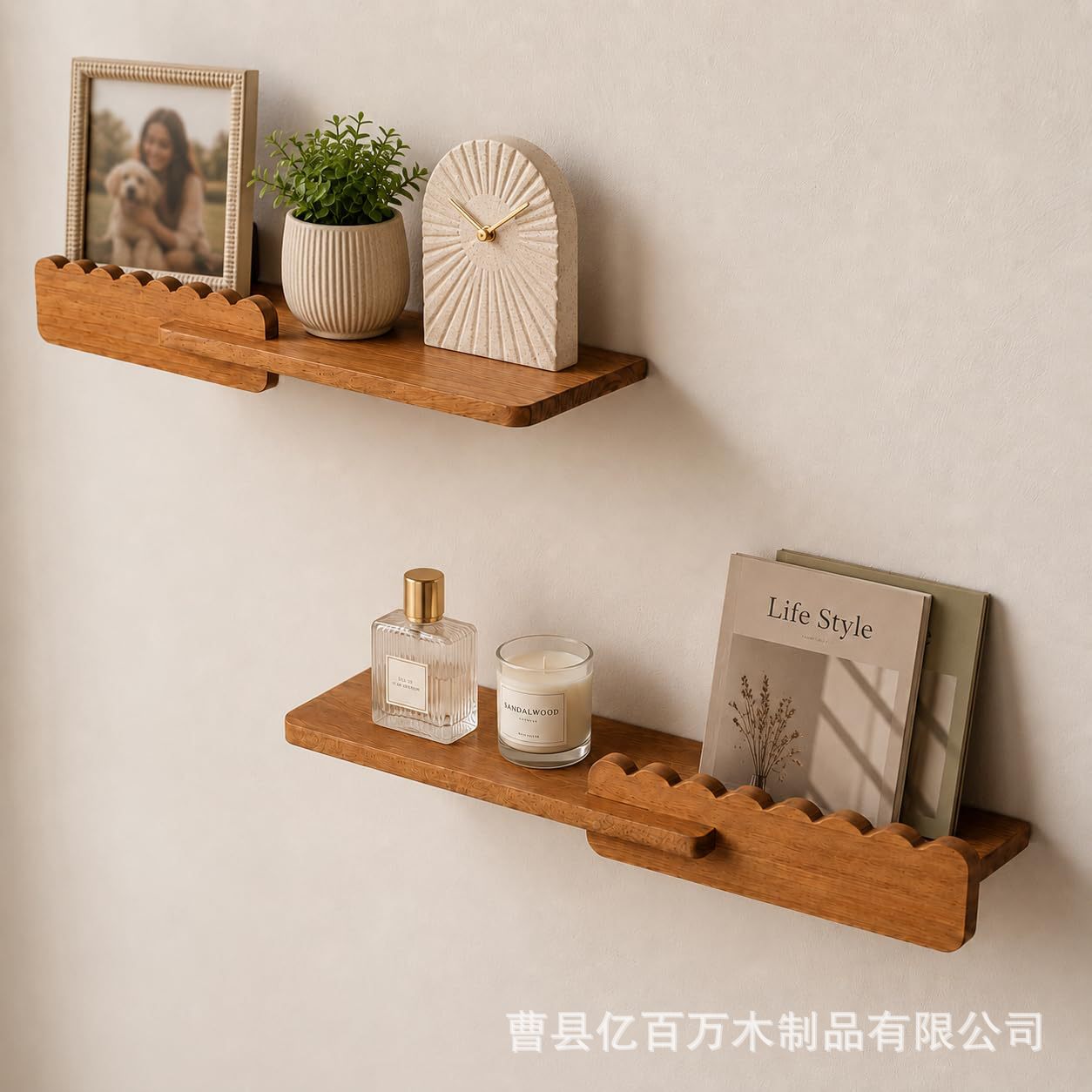 Creative Wooden Wall-mounted Storage Rack For Home Living Room,...