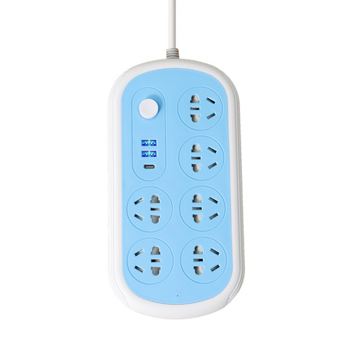 Automatic fire extinguishing plug USB smart charging extension cord with wire home conversion power plug desktop adapter power strip