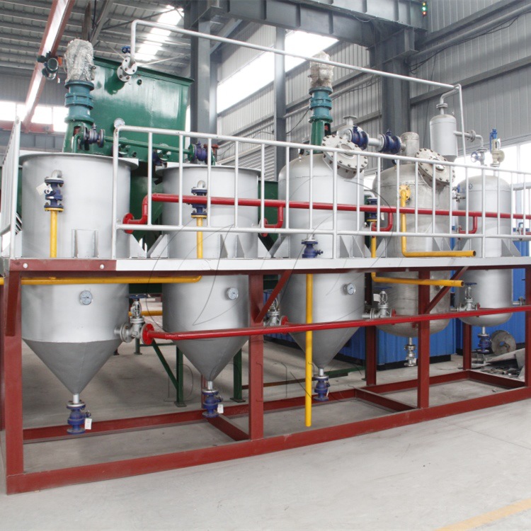 食用油精炼成套设备 1-10吨/天葵花籽油毛油精炼设备 定制商用