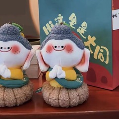 雲岡石窟の仏陀の小さい伴の蓮の花の小さい仏陀の周辺の文創のぬいぐるみの小さい伴の贈り物のリュックサックのおもちゃのキーホルダー