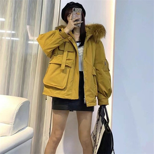 Корейский щука куртка женский пускай большой версия и тип закрытый воротник механическая обработка пальто студент 2022 новый зимний осенний