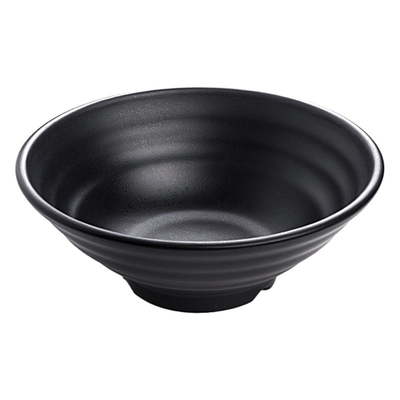 Cuenco especial de la porcelana de imitación del cuenco grande caliente picante para la tienda comercial de los tallarines Tazón negro de los tallarines del vajilla de la melamina A5 cuenco plástico de la nuez del cuenco de sopa