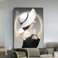 客厅装饰画沙发背景墙落地画卧室房间人物美女壁画美容院玄关挂画