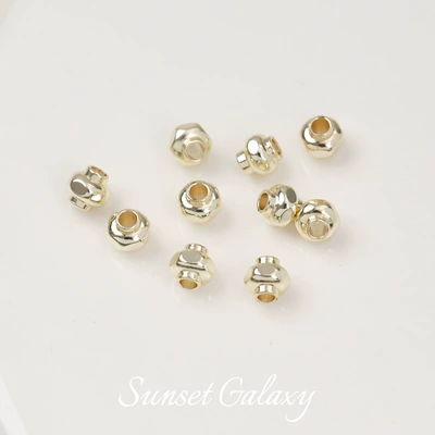 18k gold color retaining hexagonal lantern beads twisted tube beads loose beads handmade DIY string bracelet necklace jewelry accessories (Zərgərlik ara hissələri) - 14k-gold-hexagonal-lantern-beads-55mm-10-pcs-no-specifications