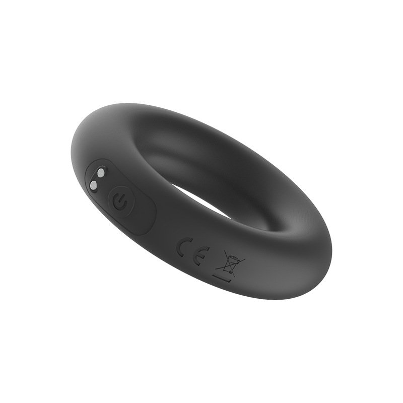 Dual-Motor Vibrating Silicone Cock Ring, Button-Control Delay Ring for Men — detail image 14