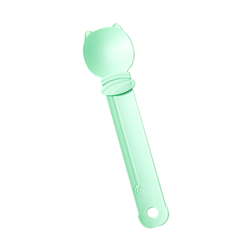 Cuchara de alimentación de tira de gato, pellizque deslizante, anti-mordisco, bocadillos especiales, almacenamiento colgante, alimentación de gato, extractor de artefacto
