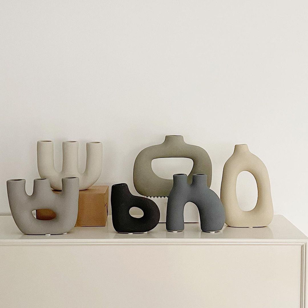 Nordic ins silencioso estilo helado florero creativo salón entrada gabinete del vino artesanía de cerámica decoración hogar