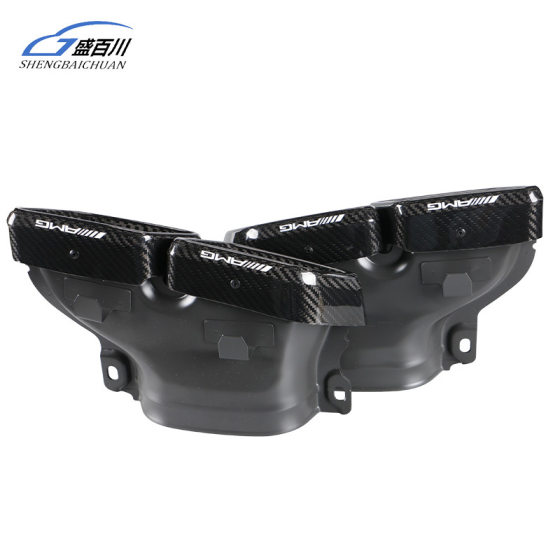 Suitable for Mercedes-Benz C- Class W205 GLE GLS S-Class Modified Carbon Fiber AMG Scorpio AK Square Mouth Four Tail Throat Mouth