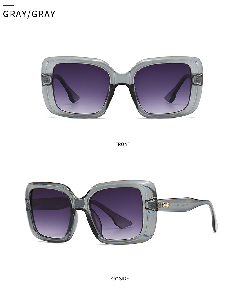 Cross border foreign trade new modern retro square frame sunglasses INS style street style big name sunglasses 9147_voghion.com