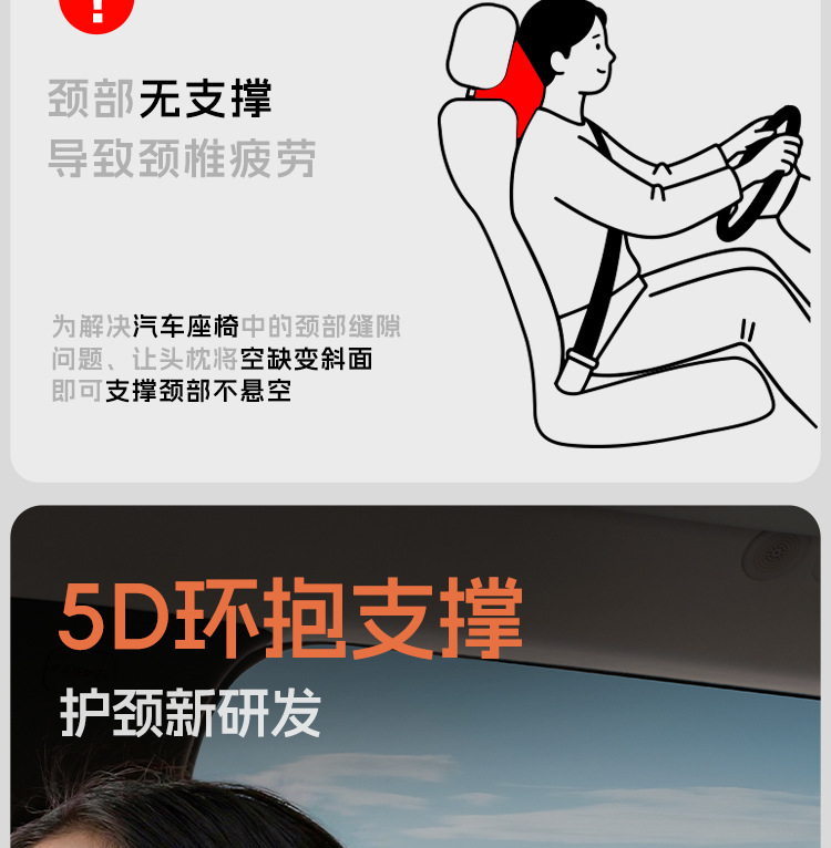 Suitable for Car Headrests, Maybach Pillows, Car Pillows for Bmw, Mercedes-Benz, Tesla, Toyota, Audi, Neck Pillows