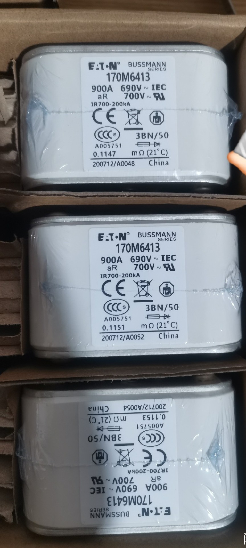 170M6413 900A 690V 美国Bussmann熔