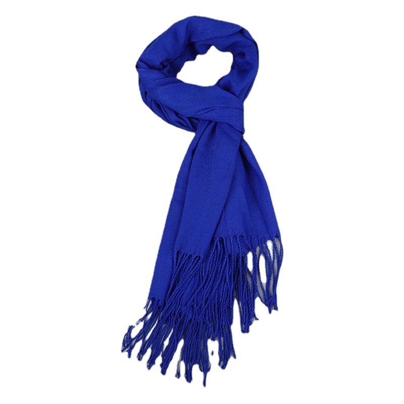 Printed Embroider Logo Chinese Red Annual Meeting Red Scarf Pure Color Imitation Cashmere Scarf Women's Gift Red Wholesale National Style