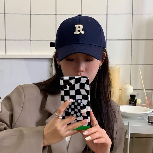 Hard Top! Hard Top! Hard Top! Korean Letter Baseball Cap Unisex Student Bend Brim Sun Hat Fashion