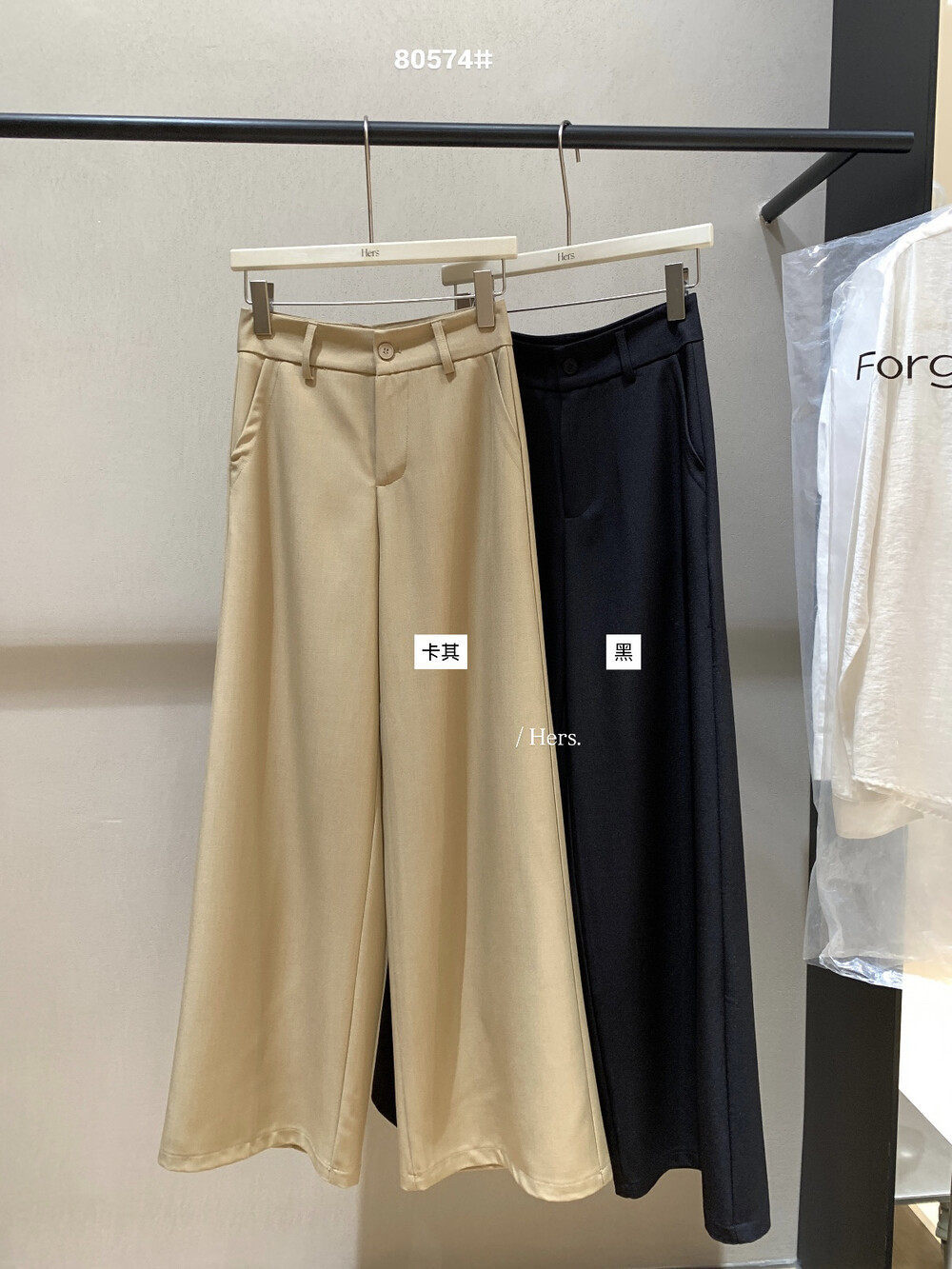 Quần culottes nữ ống rộng dáng suông vải rũ mềm mại — màu đen, màu kaki chi tiết 18