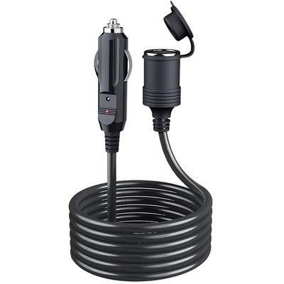 Avtomobil Siqaret Yandırıcı Uzatma Kabeli Erkək-Dişi Adapter 12V 24V