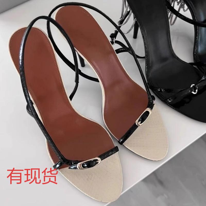 Elegant high heels with a strap open toe