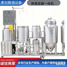 小型100L啤酒糖化发酵一体机小型啤酒生产线便携可定制尺寸发酵罐