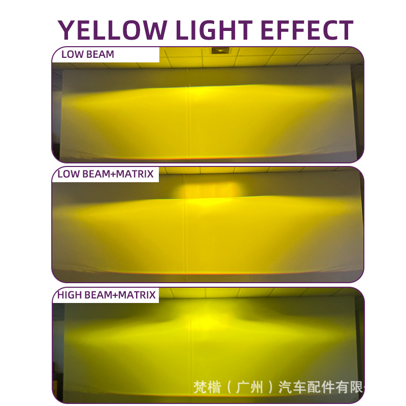3. pulgadas tres luz matriz LED lente de lámpara de niebla de doble luz 45W de alta potencia para automóviles de modificación de luz alta y baja soporte universal