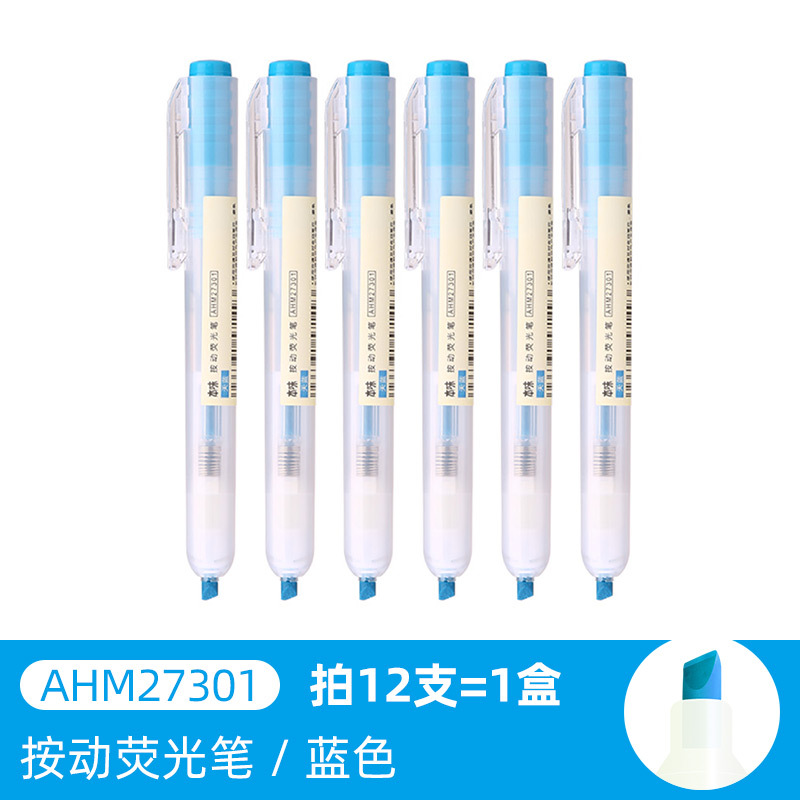 Comix color fluorescente marcado pluma etiqueta pluma marcado estudiante oficina 6-pack clave pluma mañana luz papelería