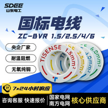 ZC-BVR國標電線阻燃1.5/2.5/4/6平電線 聚氯乙烯絕緣家裝銅芯軟線