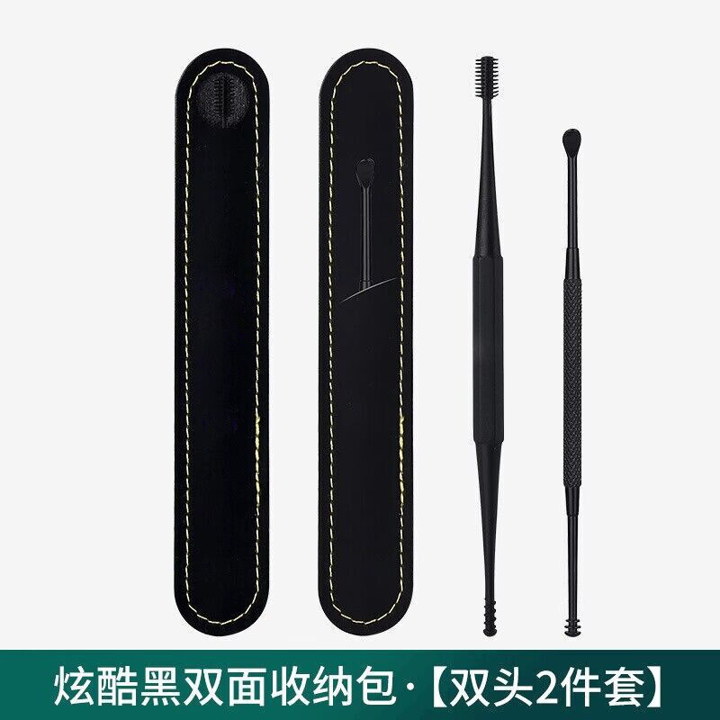 卸売耳かきセット、シリコン双頭スパイラル耳かきツール、耳かきスプーン、子供用耳垢かきツール|undefined