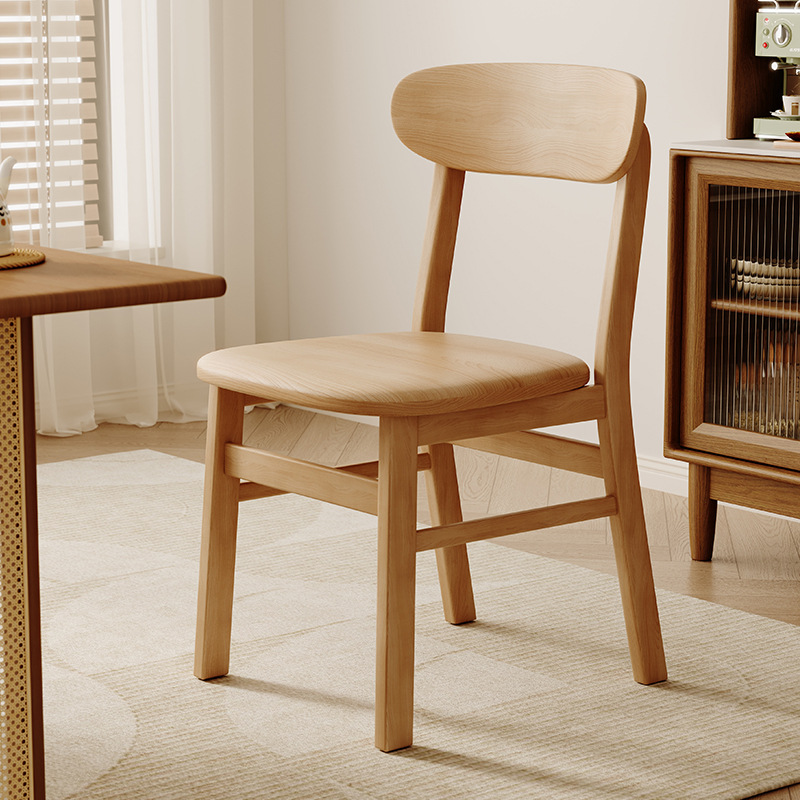 silla de comedor japonesa estilo tronco estilo casero taburetes de madera sólida silla de alta gama simple mesa de comedor silla de comedor silla de respaldo casual