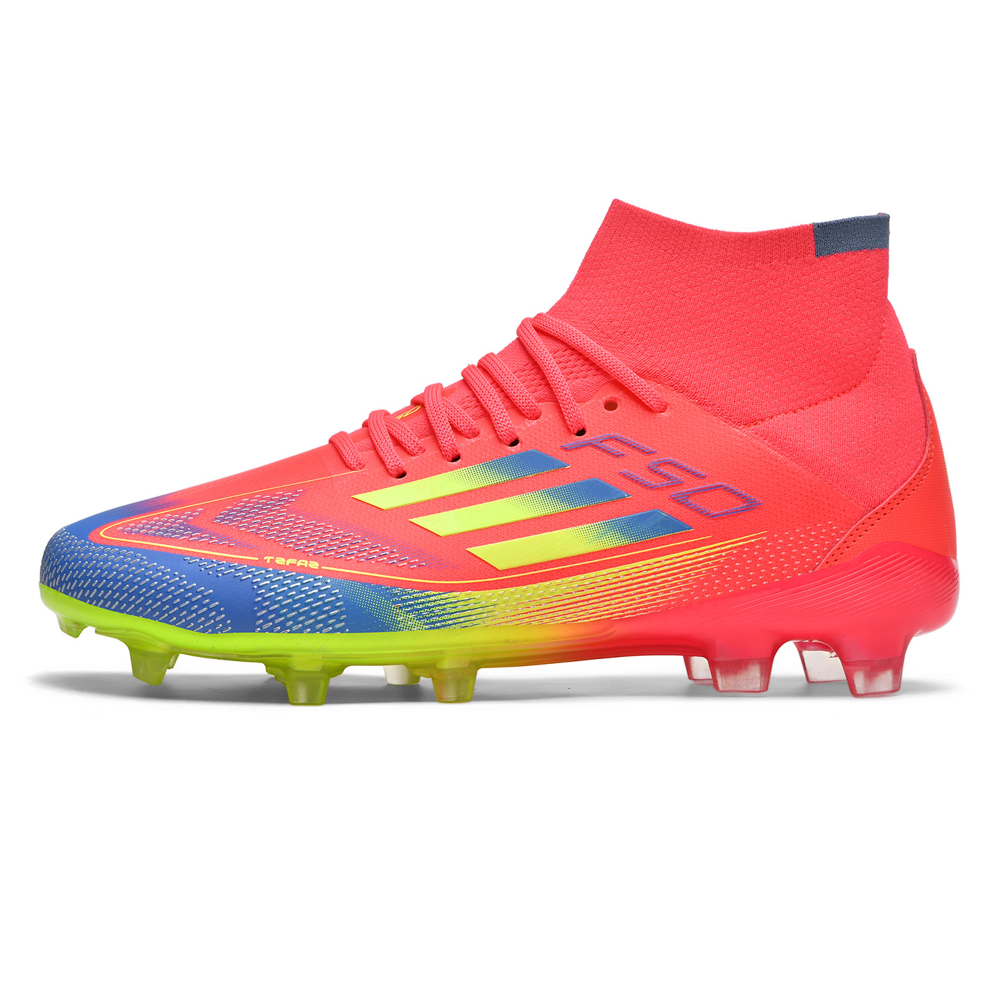 2025 zapatos de fútbol nuevos jóvenes hombres y mujeres antideslizantes nuevos transfronterizos AG clavos largos césped estudiantes fábrica de comercio exterior