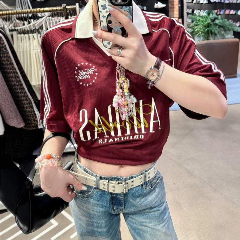 Cross-border clover POLO shirt, sports short-sleeve T-shirt, same style, summer football style, retro casual top for men and women Cross-border clover POLO shirt, sports short-sleeve T-shirt, same style, summer football style, retro casual top for men and women