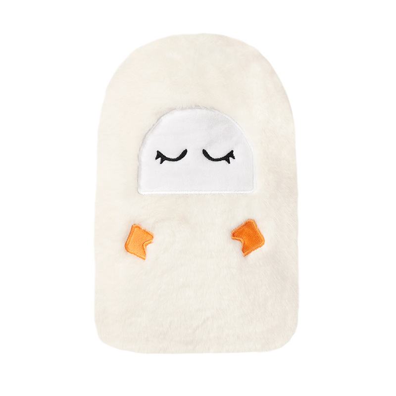 Lecher bolsas de agua caliente agua grande lindo bordado tela de peluche injetada plomería mano bolsa de agua caliente PVC al por mayor