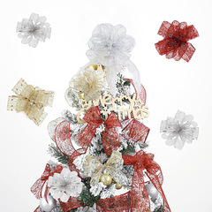クリスマスワイヤーメッシュパウダーデコレーションリボンクリスマスツリーDIYリボンアレンジメント誕生日パーティーギフトリボン